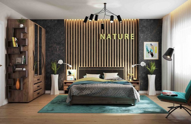 Шкаф для одежды и белья Nature 555, дуб табачный фото 3