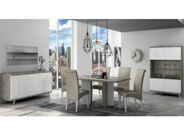 Шкаф витрина Treviso Grey открытая