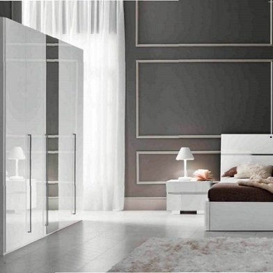 Шкаф с зеркалом DREAM White (четыре двери)
