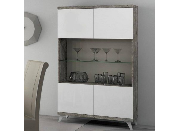 Шкаф витрина Treviso Grey открытая